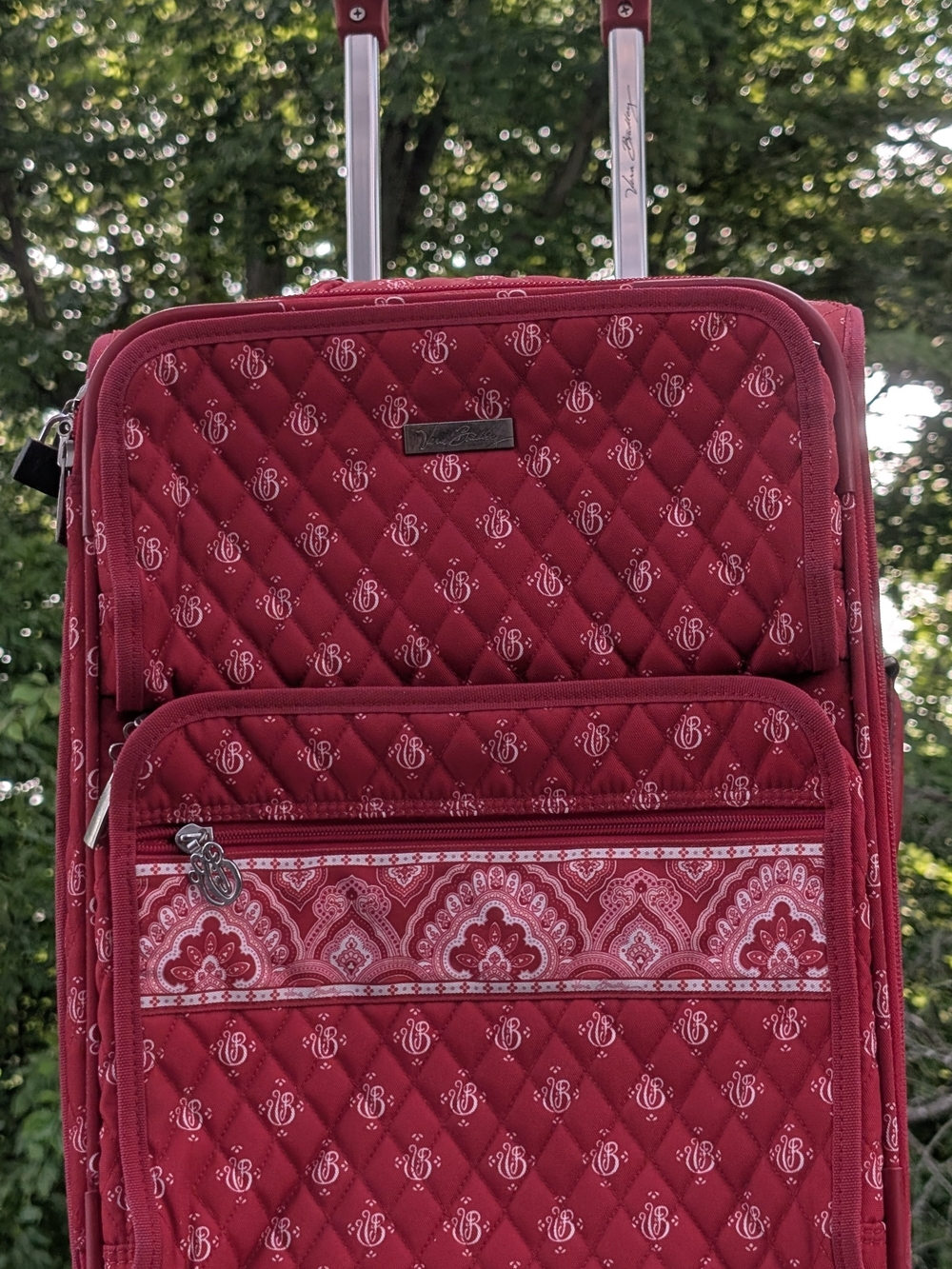 Vera Bradley Quilted Travel Roller in Red Quilted